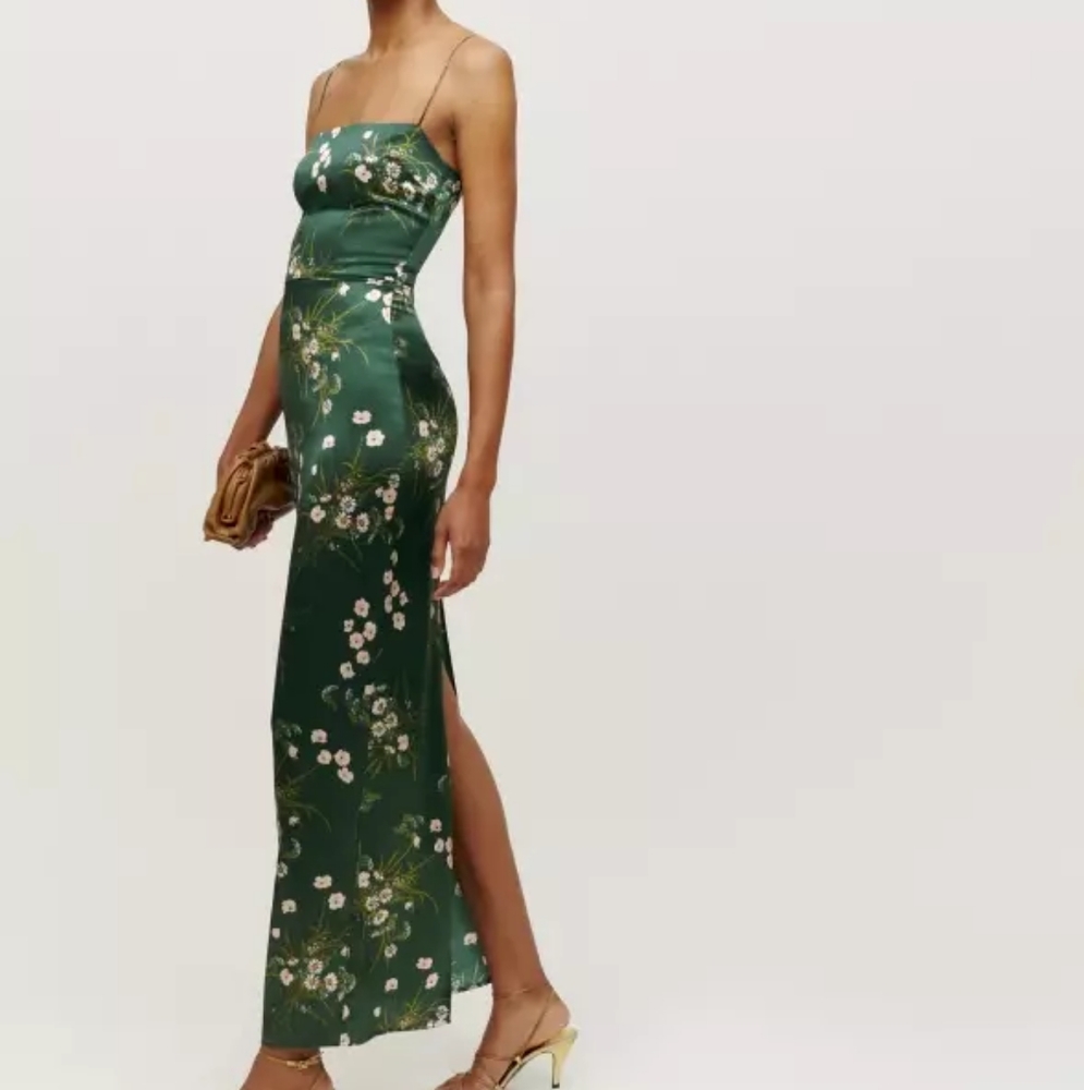 Reformation - Frankie Silk Dress in Buena, Size: 6P